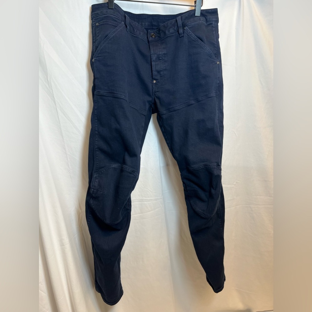 G-Star Raw 5620 3D Slim Dark Blue Denim Jeans Button Fly Men's 35x32